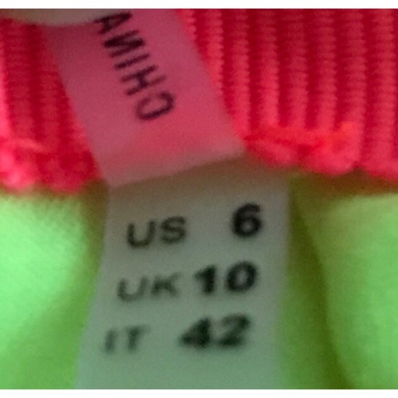 T Tahari Women’s Neon Trim Lace Eyelet Pencil Skirt Size 6 - Picture 5 of 7